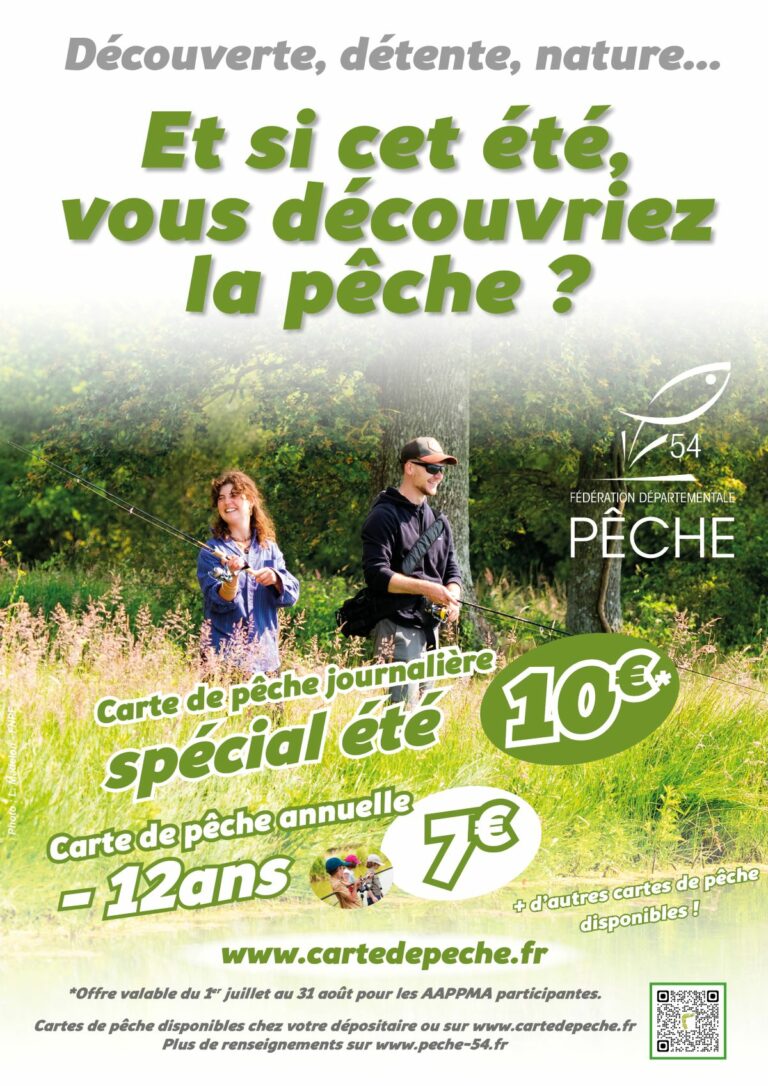 Carte de pêche journalière – Spécial été !