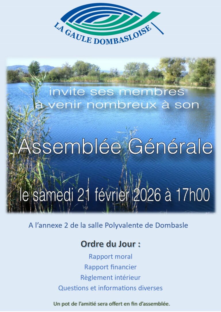 Assemblée Générale le 21/02/26 à 17h00